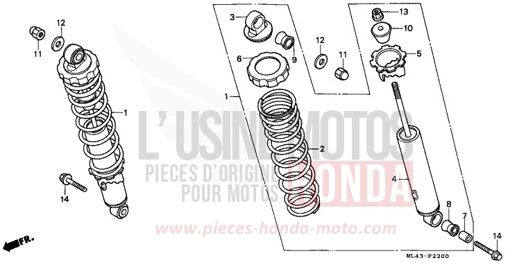 KISSEN, HINTEN von CB1300 Super Bold'or ABS MONZA RED (R110) von 1986